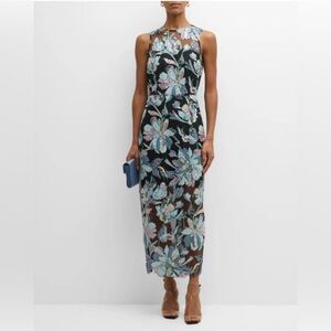 Milly Kinsley Painted Petals Sequin Dress NWT